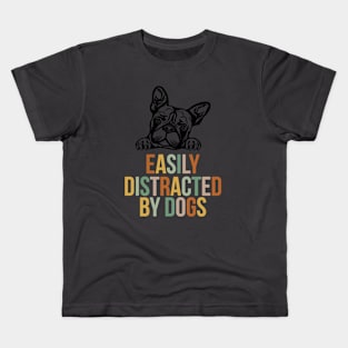 Easily distracted by dogs Kids T-Shirt